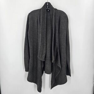 IZ Byer Cardigan Womens Large Gray Long Sleeve Open Front  Shawl
